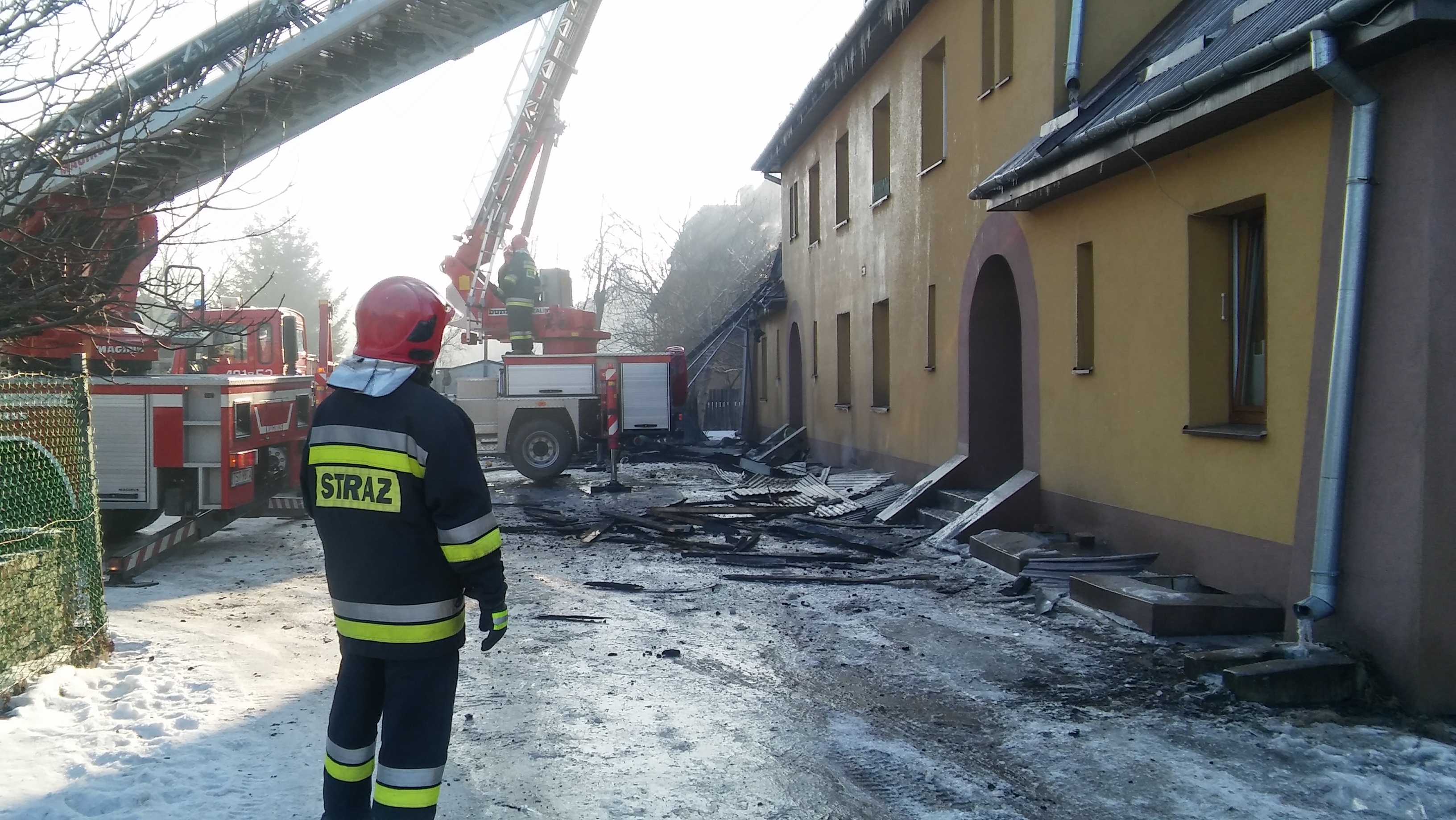 Pożar w budynku wielorodzinnym przy ul. Mickiewicza