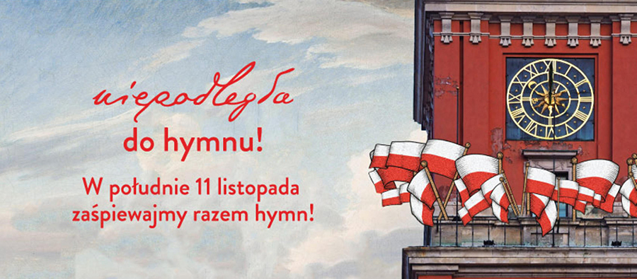 niepodległa do hymnu, baner